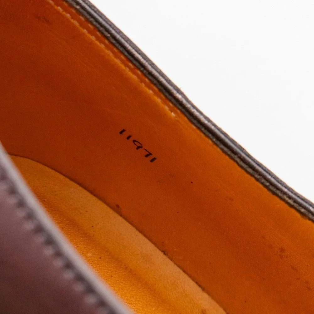 John Lobb Brown Calf Leather Derby Shoes Mens UK 10.5 E US 11.5 Lace Up Harley